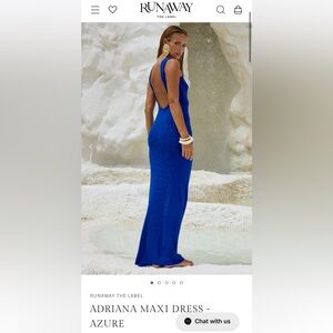 Runaway The Label Adriana Maxi Dress- AZURE